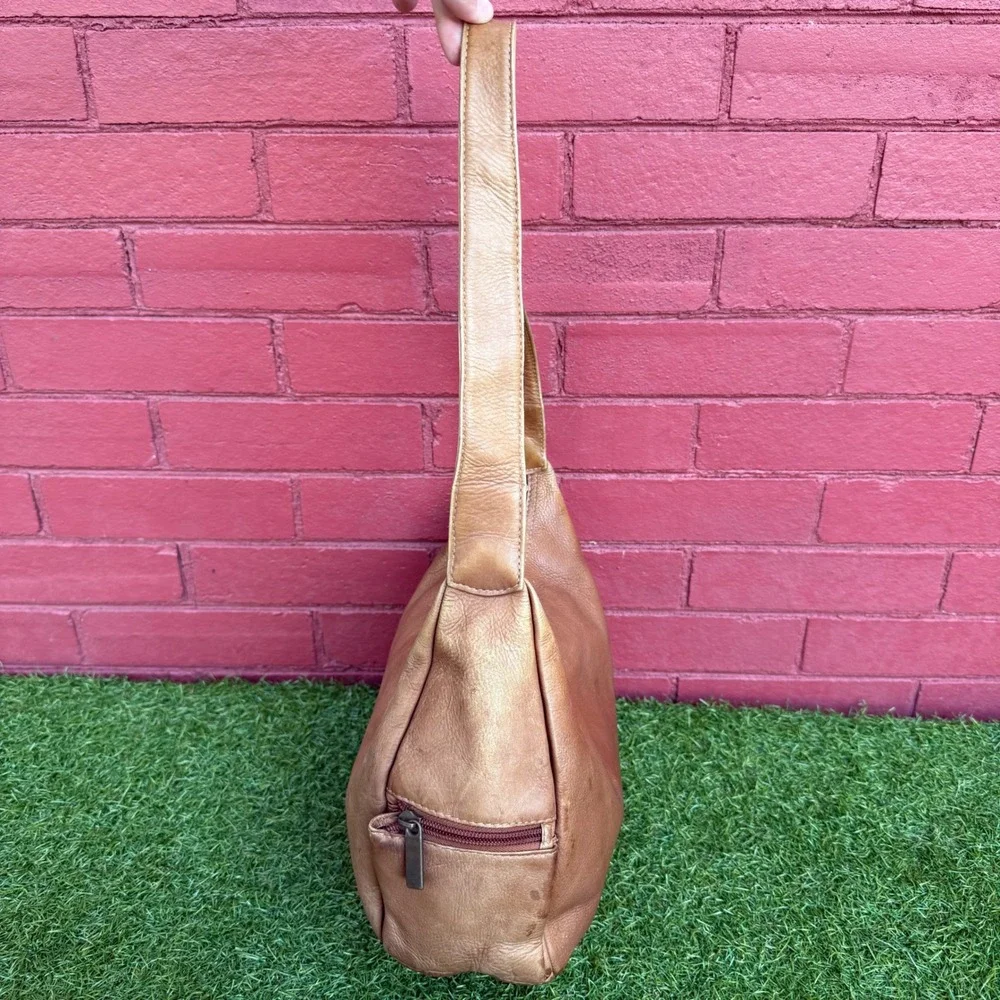 Vintage Y2K Wilsons Leather‎ Hobo Purse Shoulder Bag Women Boho Preppy Brown
